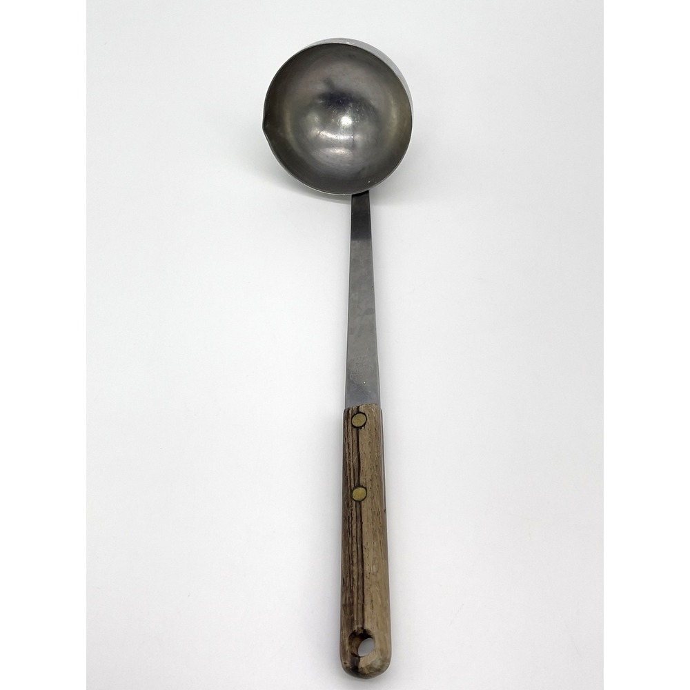Vintage‎ Marcrest Warranted Quality Soup Ladle Stainless Steel Wood Handle USA